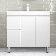 Bianca 900mm Gloss White Vanity With Integrated Basin